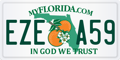 FL license plate EZEA59