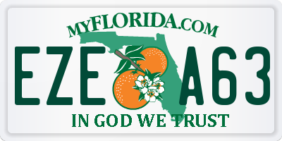 FL license plate EZEA63
