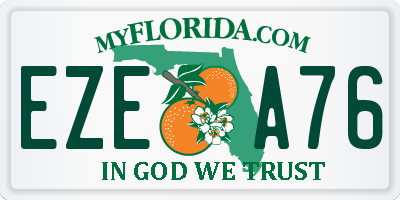 FL license plate EZEA76