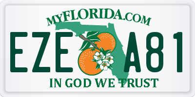 FL license plate EZEA81