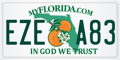 FL license plate EZEA83