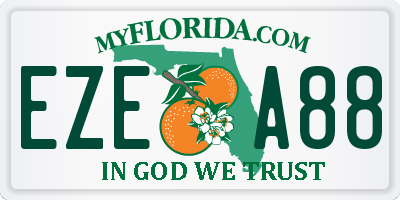 FL license plate EZEA88
