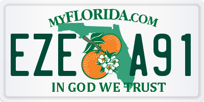 FL license plate EZEA91