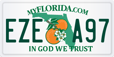 FL license plate EZEA97