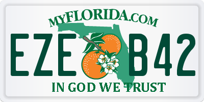 FL license plate EZEB42