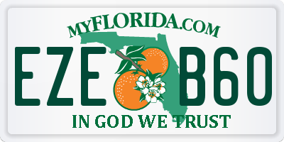 FL license plate EZEB60