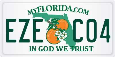 FL license plate EZEC04