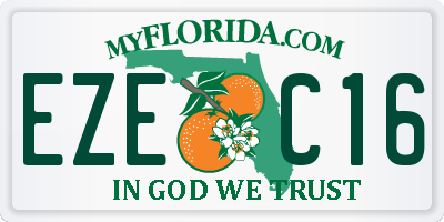 FL license plate EZEC16