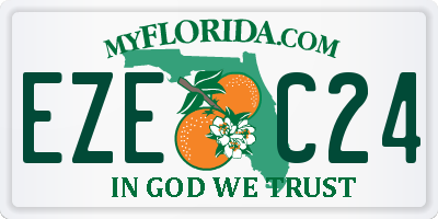 FL license plate EZEC24