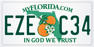 FL license plate EZEC34