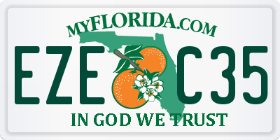 FL license plate EZEC35