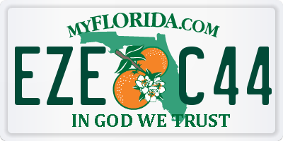 FL license plate EZEC44