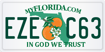 FL license plate EZEC63