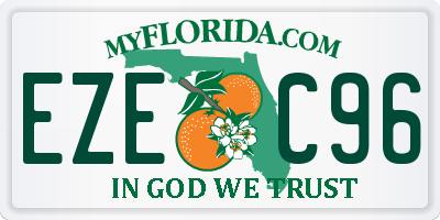 FL license plate EZEC96