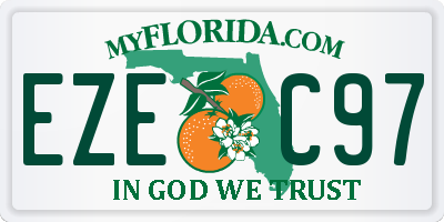 FL license plate EZEC97