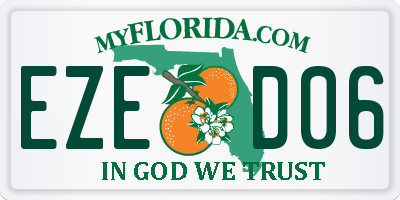 FL license plate EZED06