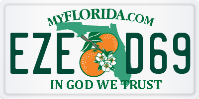 FL license plate EZED69