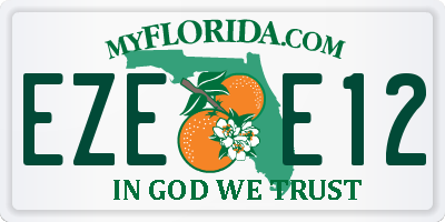 FL license plate EZEE12