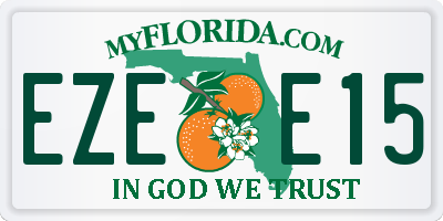 FL license plate EZEE15