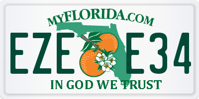 FL license plate EZEE34