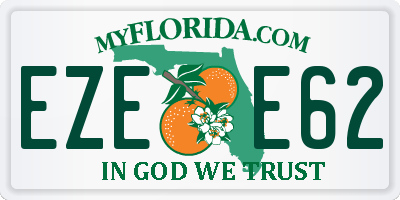 FL license plate EZEE62