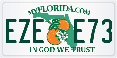 FL license plate EZEE73
