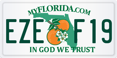 FL license plate EZEF19