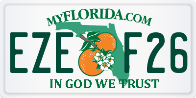 FL license plate EZEF26