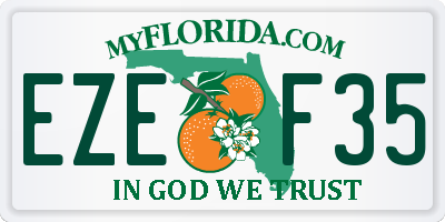 FL license plate EZEF35