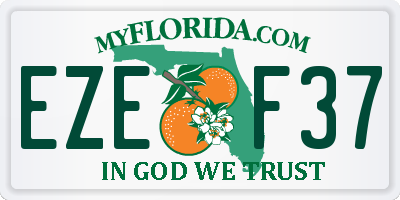 FL license plate EZEF37