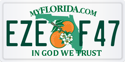 FL license plate EZEF47