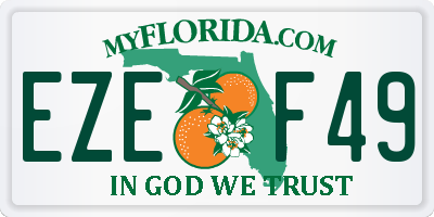 FL license plate EZEF49