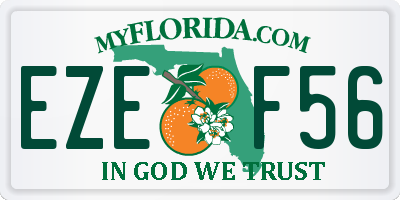 FL license plate EZEF56