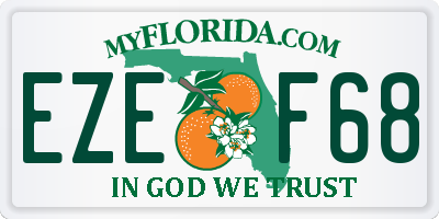 FL license plate EZEF68