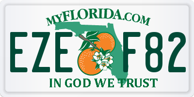 FL license plate EZEF82