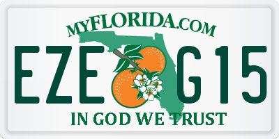 FL license plate EZEG15