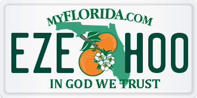 FL license plate EZEH00
