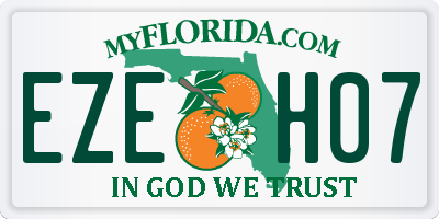 FL license plate EZEH07