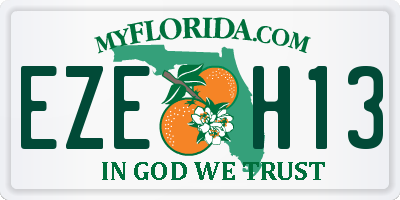 FL license plate EZEH13