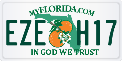 FL license plate EZEH17