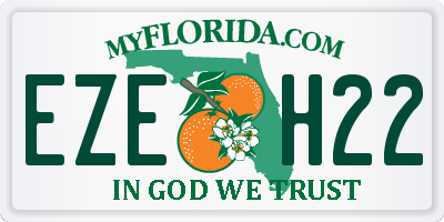 FL license plate EZEH22