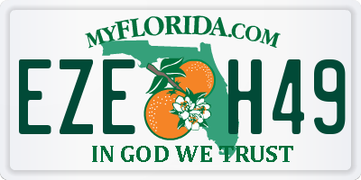 FL license plate EZEH49