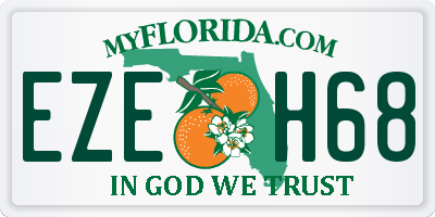 FL license plate EZEH68