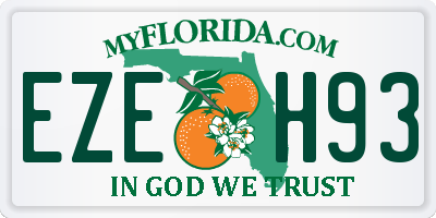 FL license plate EZEH93