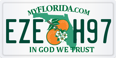 FL license plate EZEH97