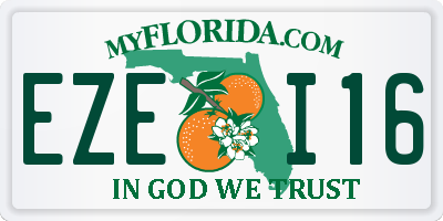 FL license plate EZEI16