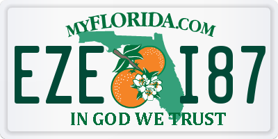 FL license plate EZEI87