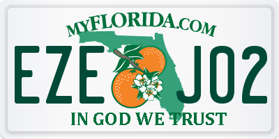 FL license plate EZEJ02