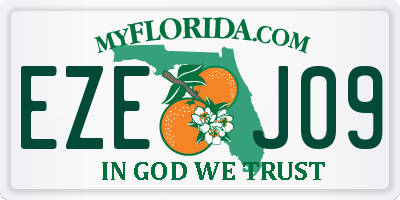 FL license plate EZEJ09