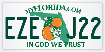 FL license plate EZEJ22